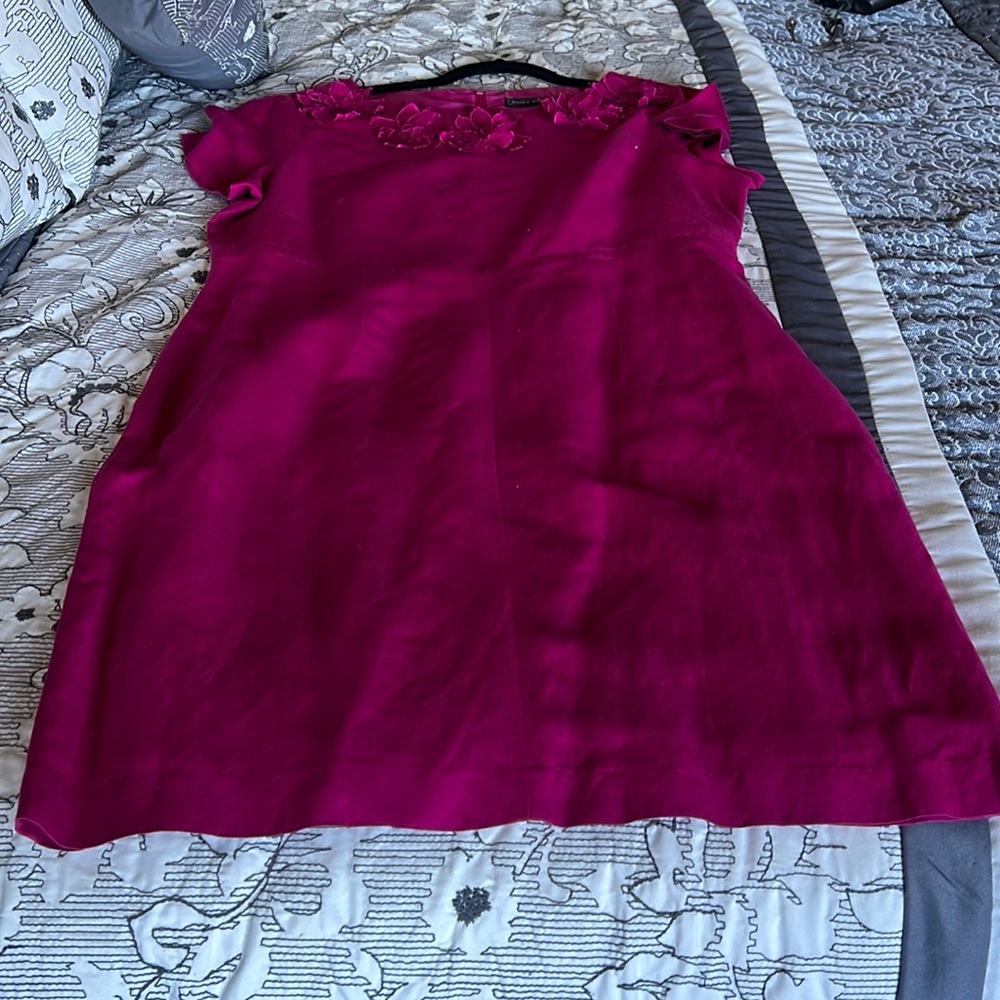 Pink linen dress